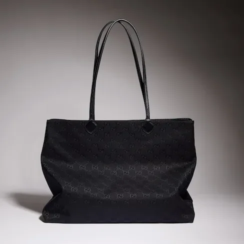 Gucci NY Large Tote Bag / Grey/ Black Gold Hardware A00B4R FAGNG 1000