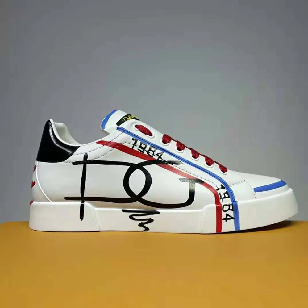 Dolce Gabbana D&G Limited Edition Portofino Sneakers for Men in Blue Dolce Gabbana D&G Limited Edition Portofino Sneakers for Men in Blue