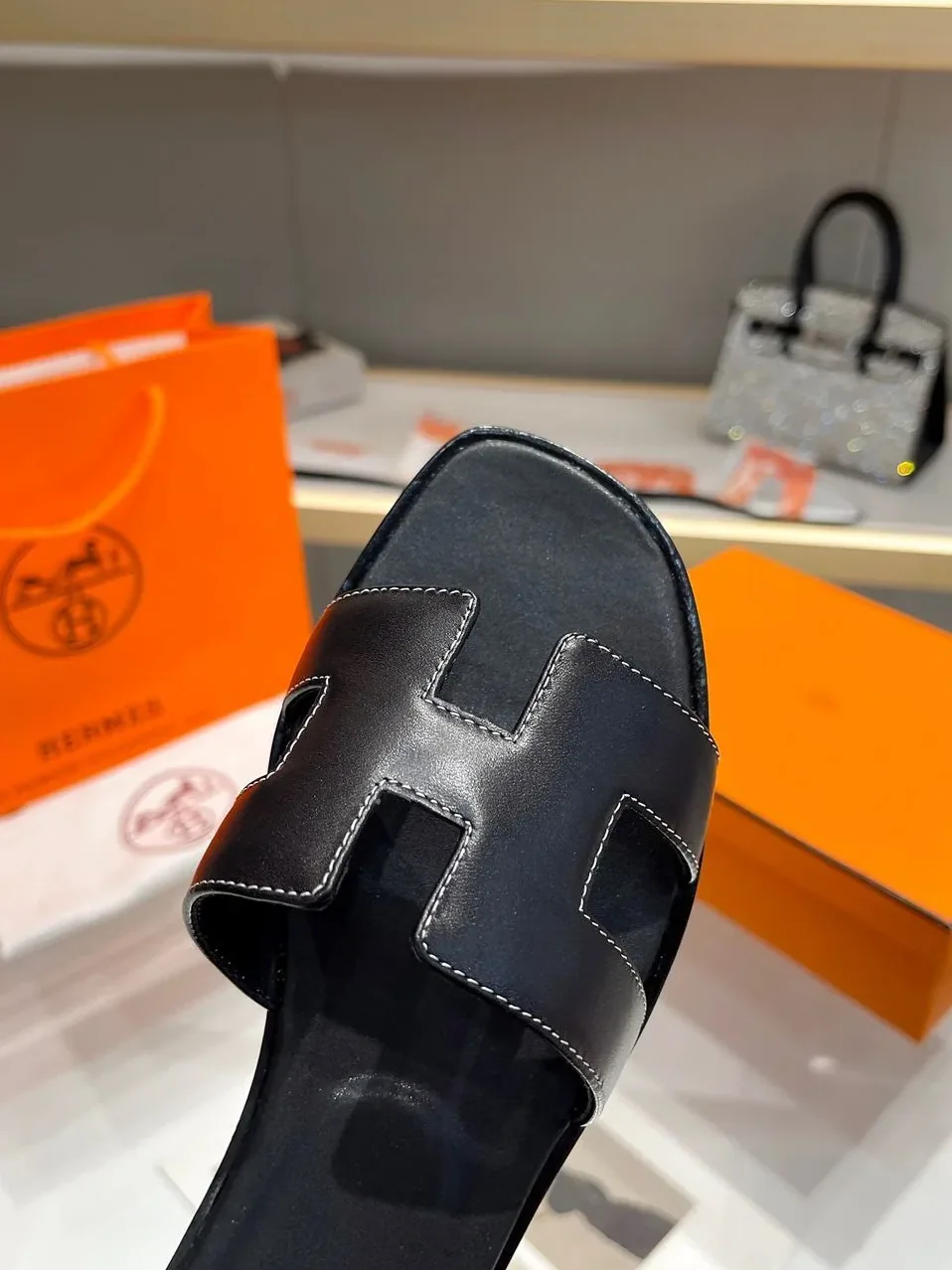 Hermes Oran Sandal Black , Shoes Hermes Oran Sandal Black , Shoes