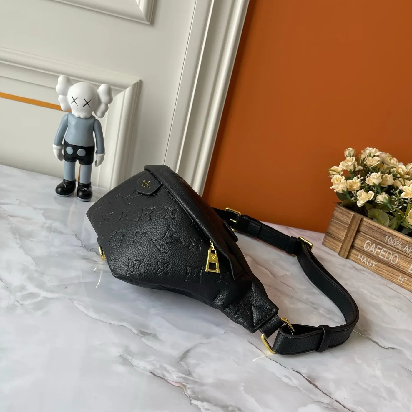 Louis Vuitton Bumbag / Black Monogram Empreinte Gold Hardware