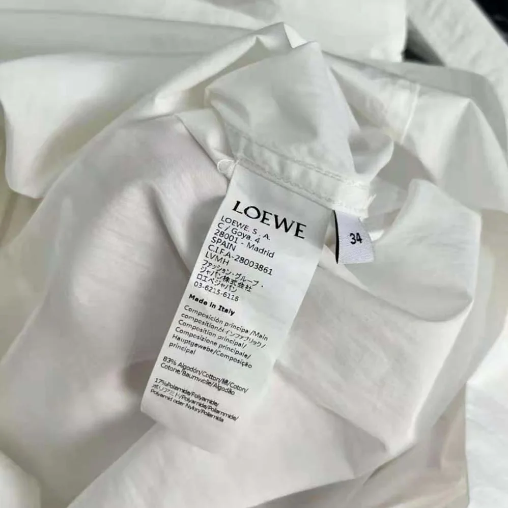 Loewe Workwear Mini Dress in Cotton for Women
