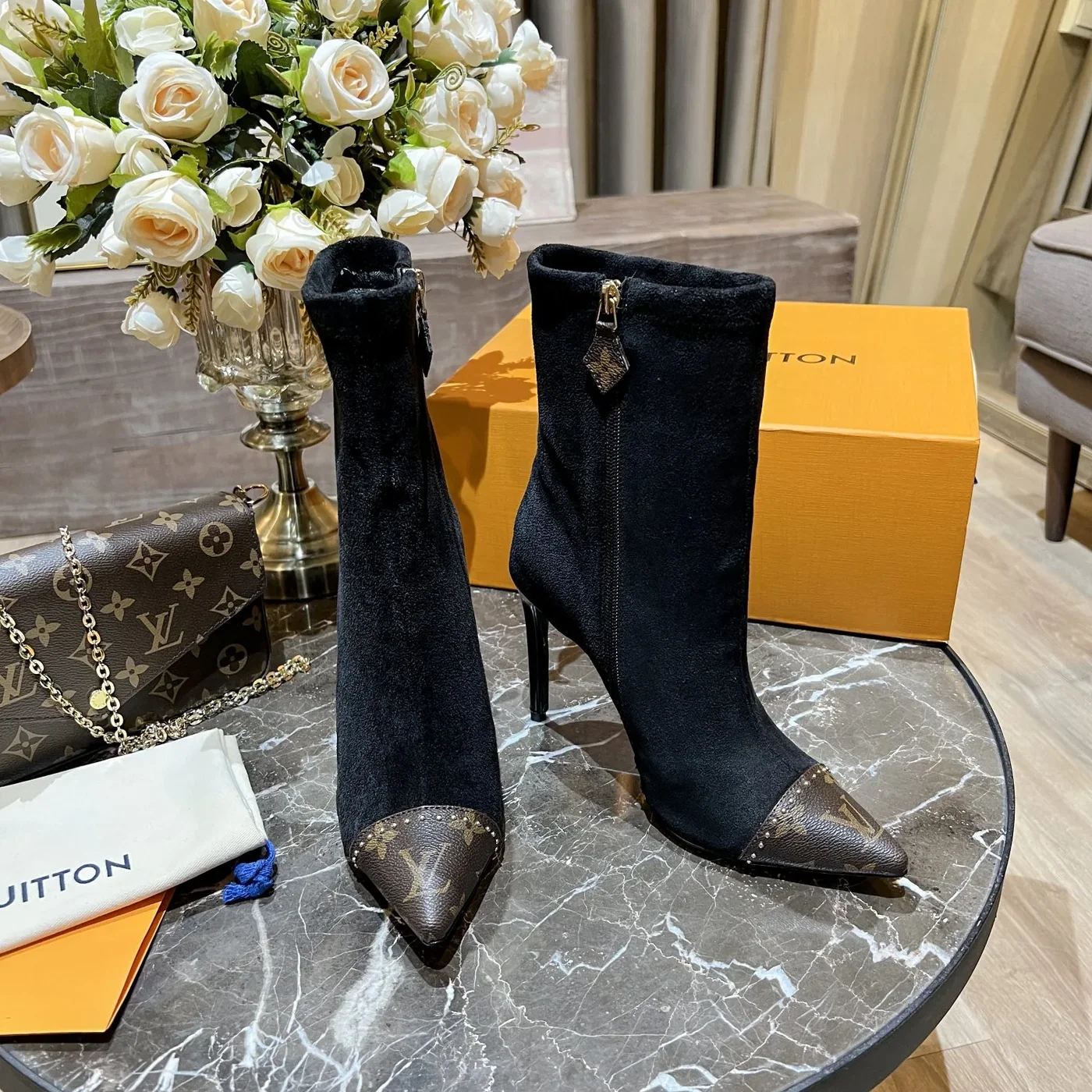Louis Vuitton Cherie Ankle Boots Black for Women Louis Vuitton Cherie Ankle Boots Black for Women