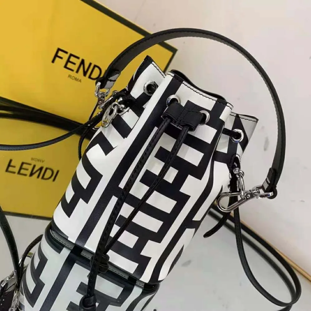 Fendi Mon Tresor Two-Tone Printed Leather Fendi Roma Capsule Mini for Women in Bag Fendi Mon Tresor Two-Tone Printed Leather Fendi Roma Capsule Mini for Women in Bag