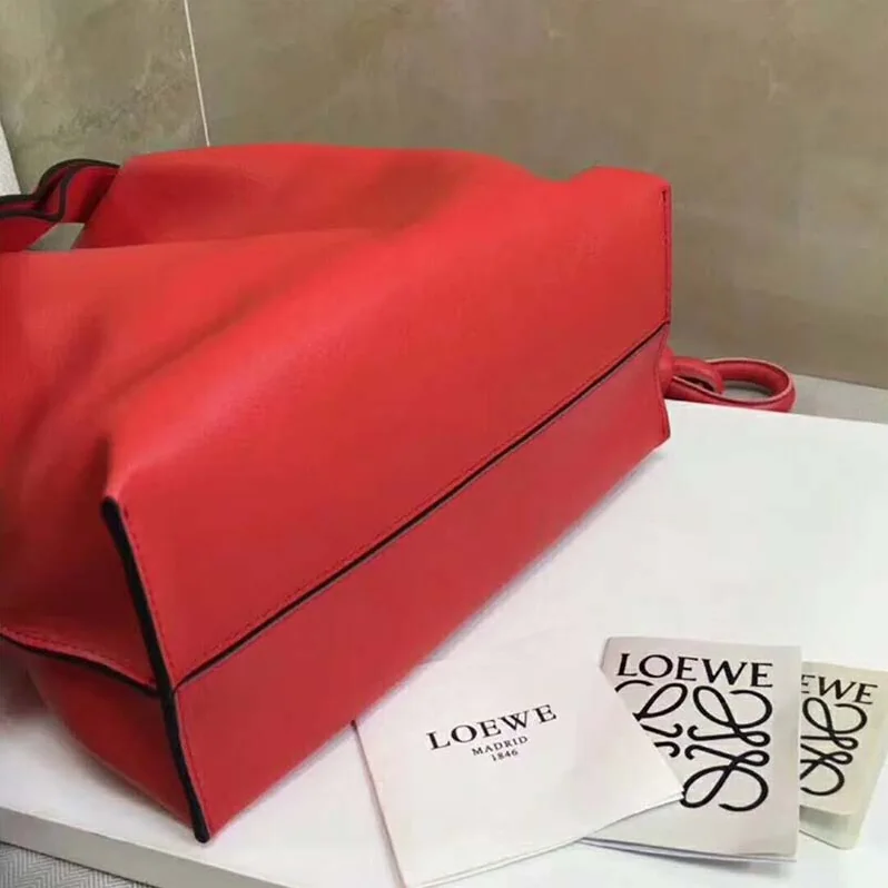 Loewe Flamenco Knot Bag Primary Red in Calfskin for Women