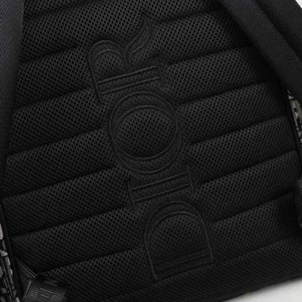 Dior Saddle Backpack Beige and Black Dior Oblique Jacquard and Black Grained Calfskin for Men Dior Saddle Backpack Beige and Black Dior Oblique Jacquard and Black Grained Calfskin for Men