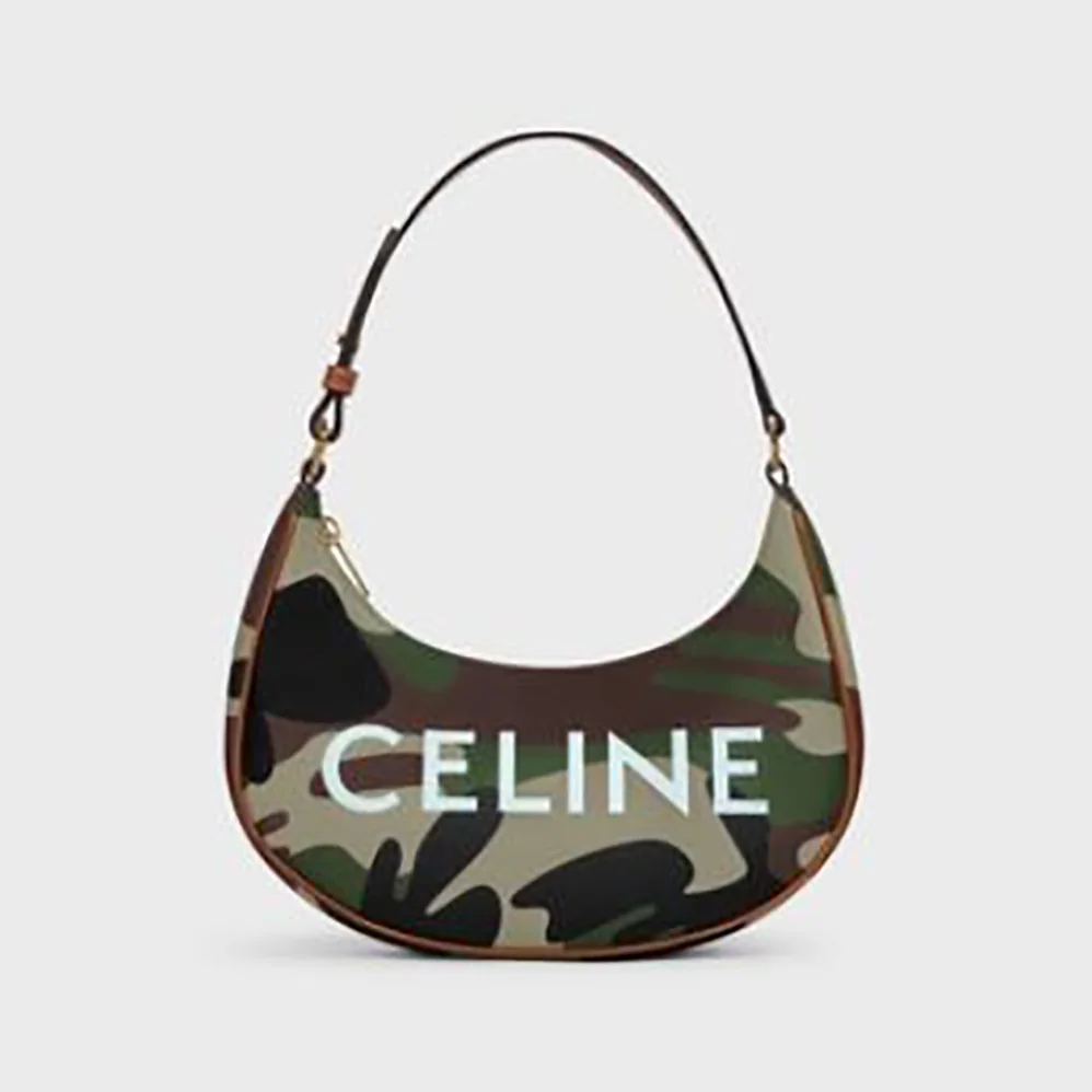 Celine AVA Bag in Canvas with Camouflage and Celine Print for Women