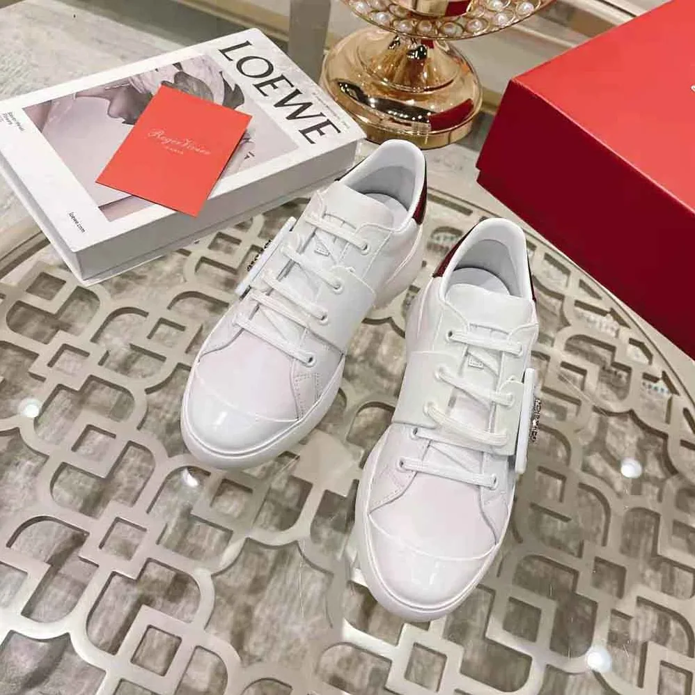Roger Vivier Viv Skate Love Buckle Sneakers in Patent Leather for Women Roger Vivier Viv Skate Love Buckle Sneakers in Patent Leather for Women