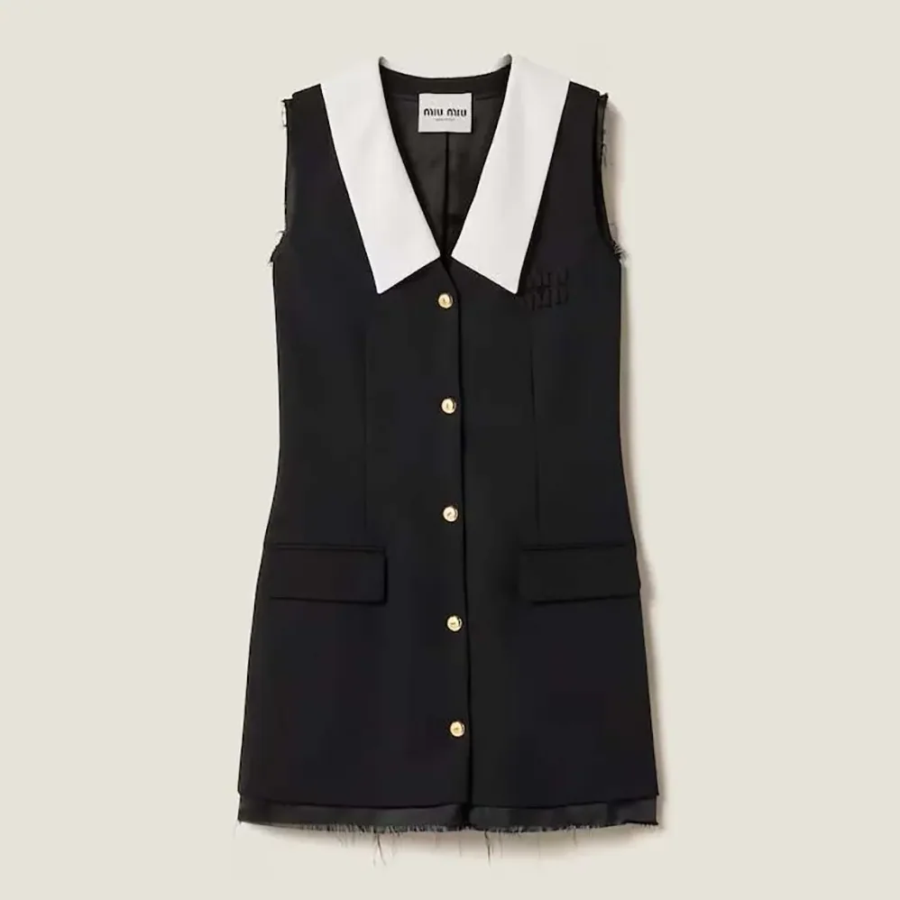Miu Miu Grain De Poudre Wool Mini for Women in dress Miu Miu Grain De Poudre Wool Mini for Women in dress