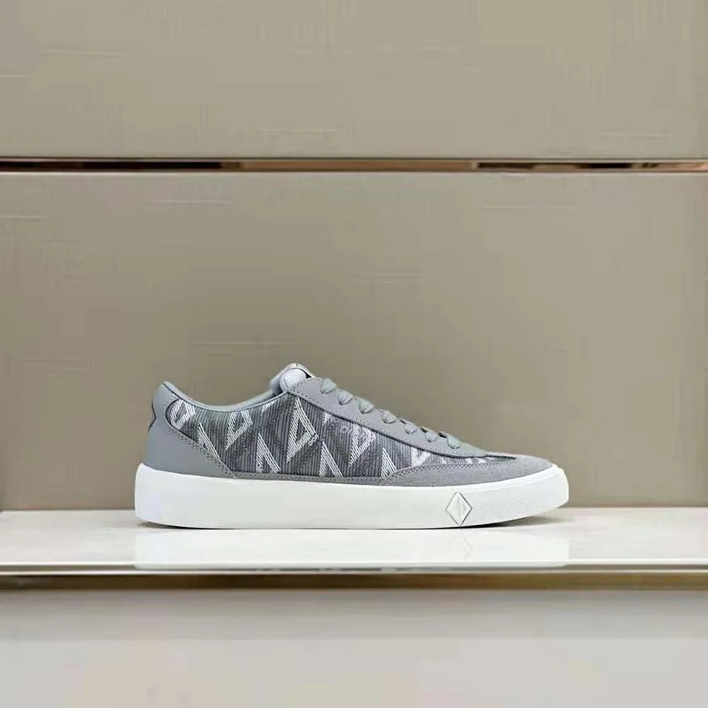 Dior B101 Sneaker Dior Gray CD Diamond Canvas Smooth Calfskin and Nubuck for Men Dior B101 Sneaker Dior Gray CD Diamond Canvas Smooth Calfskin and Nubuck for Men