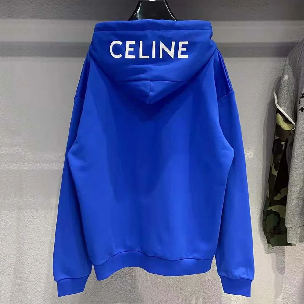 Celine Loose Sweatshirt in Cotton Fleece for Women in Blue Celine Loose Sweatshirt in Cotton Fleece for Women in Blue