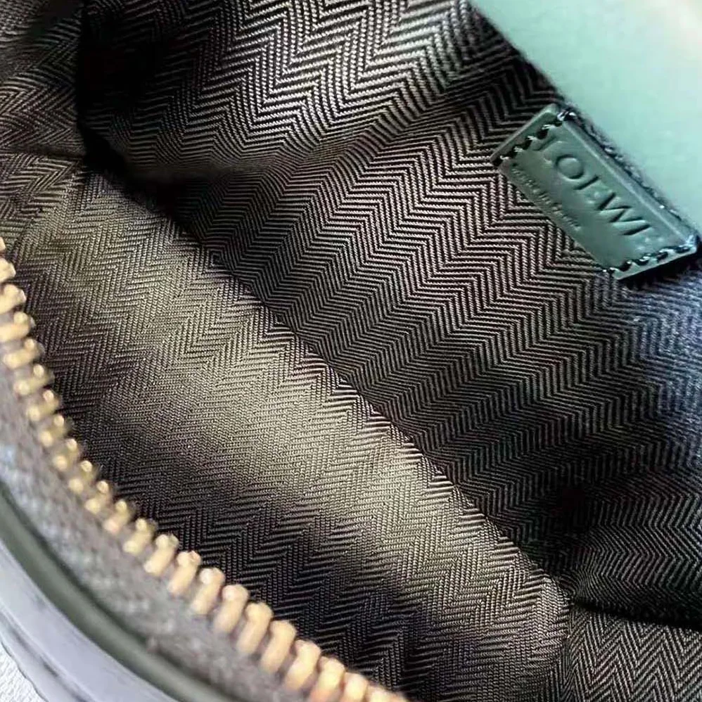 Loewe Mini Puzzle Bag in Satin Calfskin for Women in Green