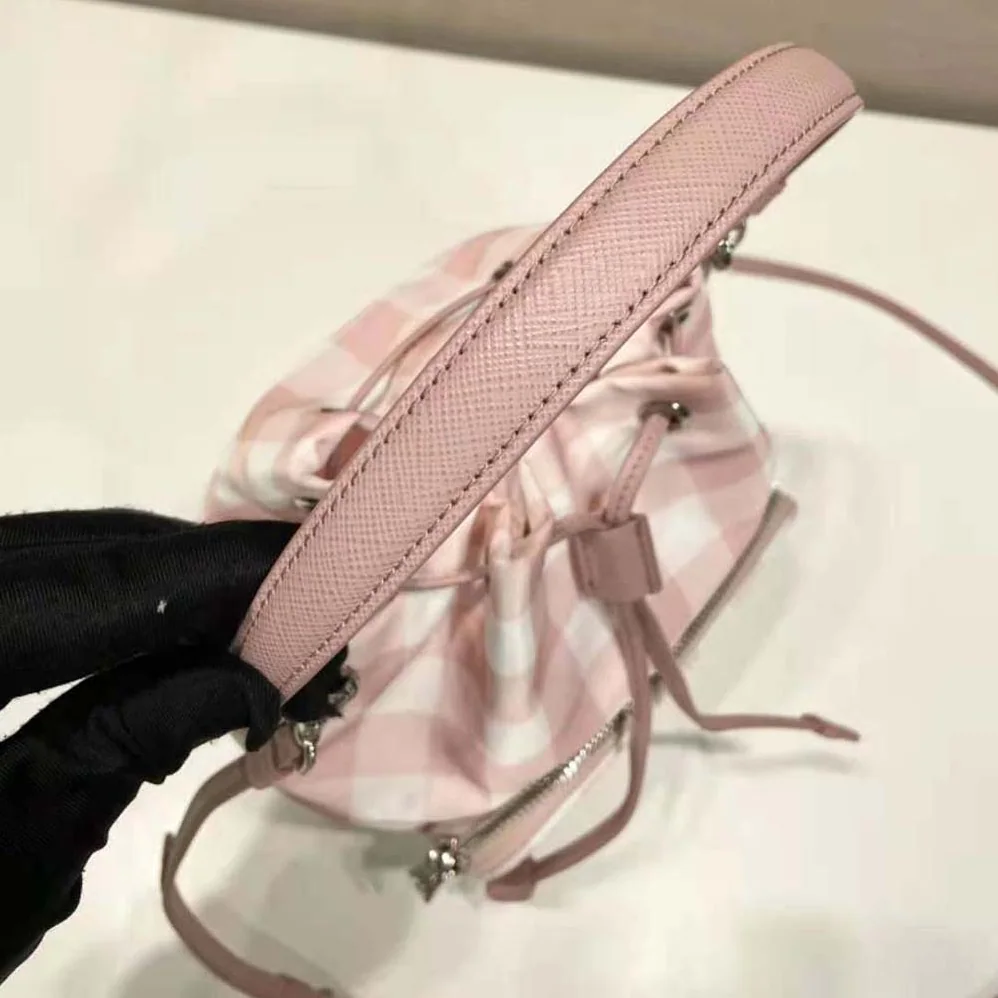 Prada Duet Printed Re-Nylon Bag for Women in Pink Prada Duet Printed Re-Nylon Bag for Women in Pink