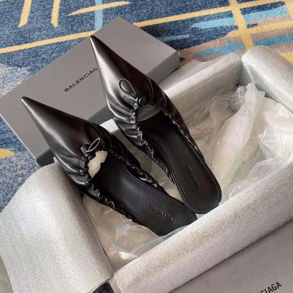 Balenciaga Scrunch Knife 40mm Mule in Black for Women