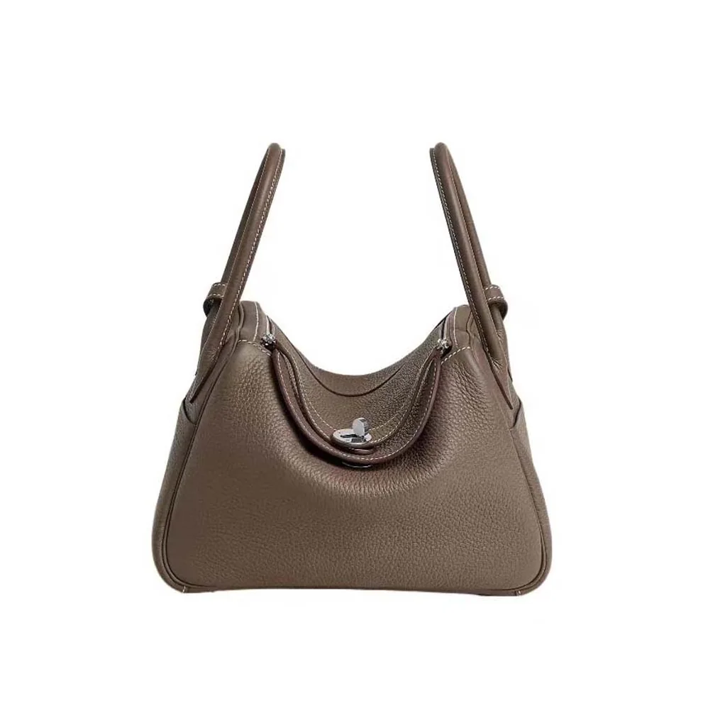 Hermes Lindy 26 in Clemence Leather for Women in Gray/Silver Hermes Lindy 26 in Clemence Leather for Women in Gray/Silver