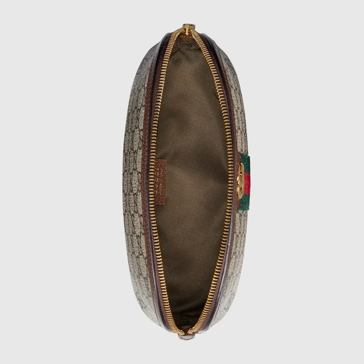 Gucci Ophidia Cosmetic Case Large Clutch & Pouch in Beige Gold Hardware