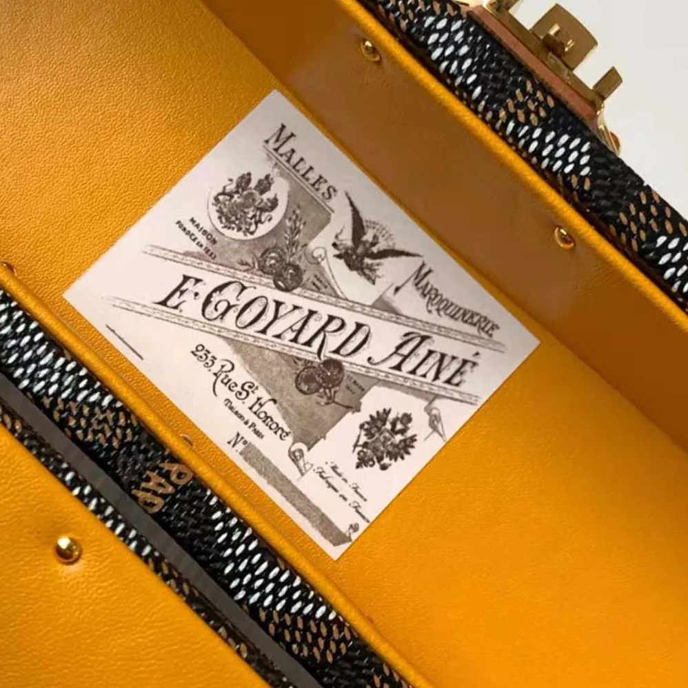 Goyard Cassette Trunk Bag in Goyardine Canvas & Clamecy Cowhide for Women in Brown