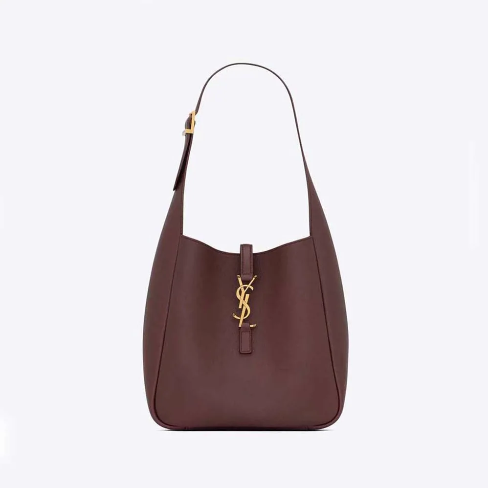 Saint Laurent YSL Le 5 à 7 Soft Small in Smooth Leather for Women in Maroon
