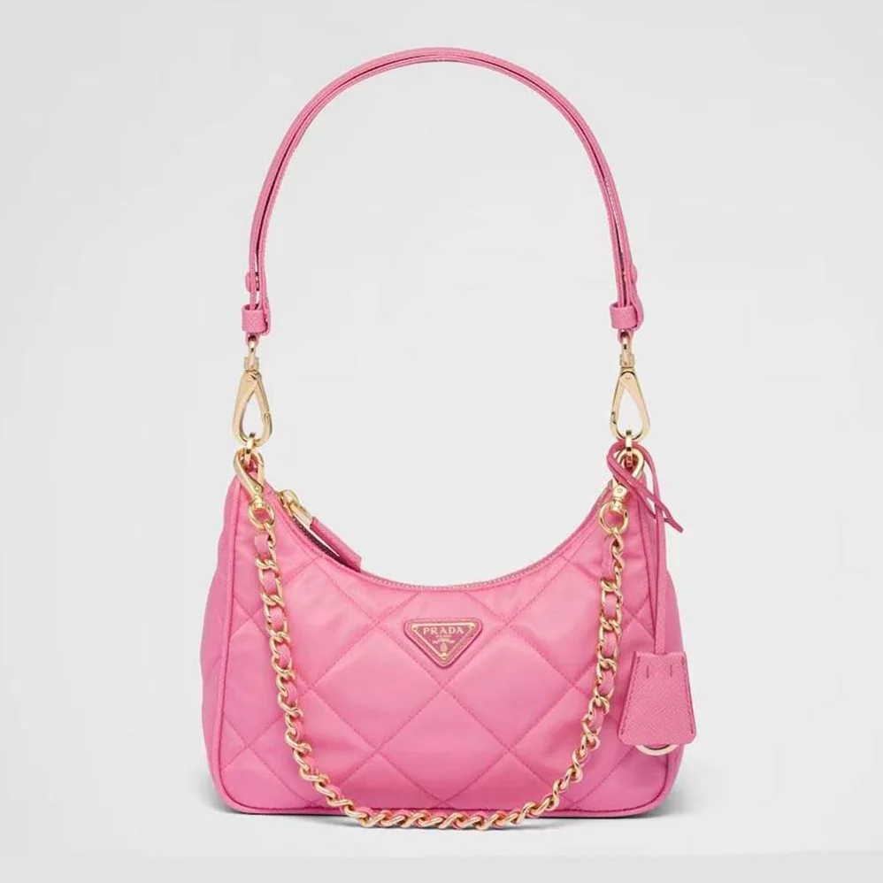 Prada Re-Edition 1995 Chaîne Re-Nylon Mini-bag for Women in Pink