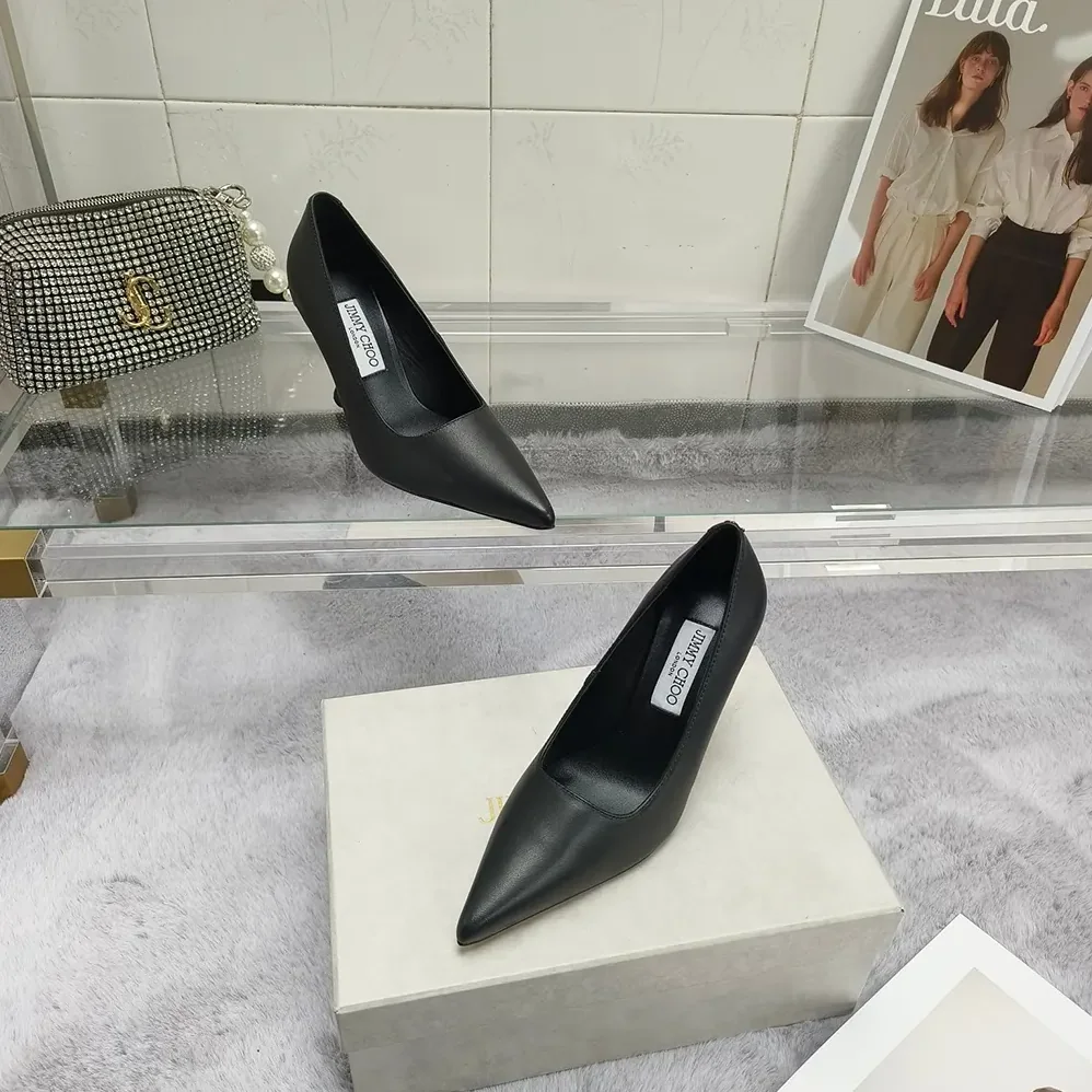 Jimmy Choo Ixia 80 Black Nappa Leather Pumps for Women