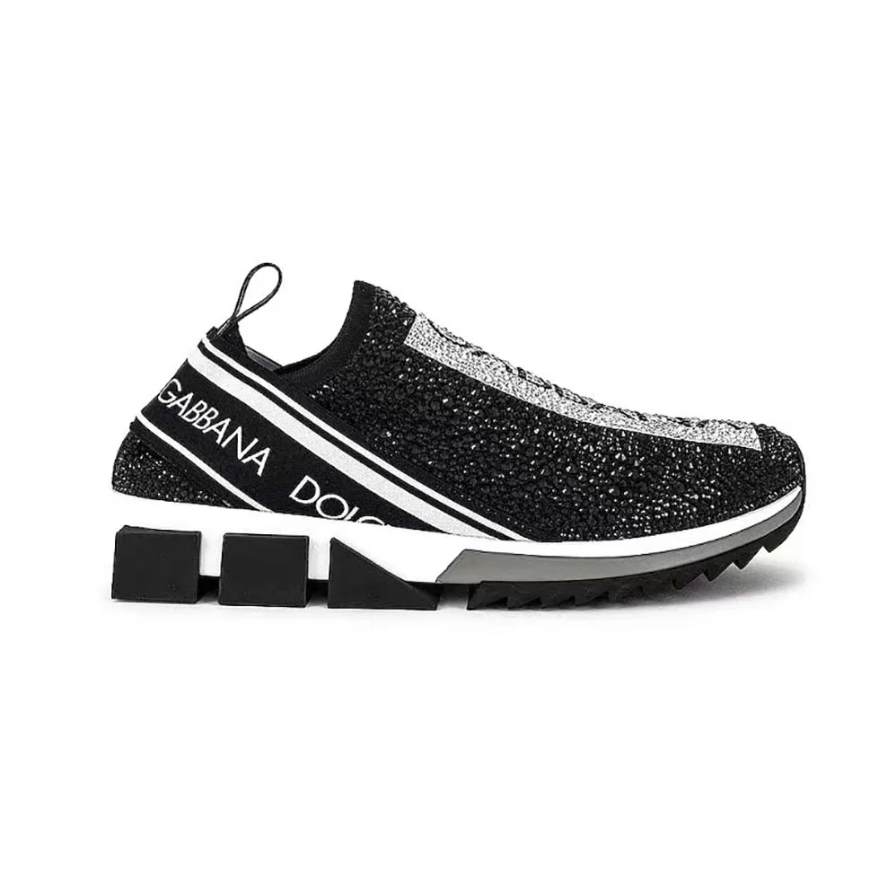 Dolce Gabbana D&G Fast Sneakers with Fusible Rhinestones for Men