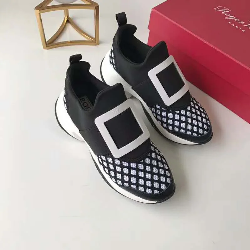 Roger Vivier Shoes Viv' Run Sneakers 75mm Heel for Women in Black Roger Vivier Shoes Viv' Run Sneakers 75mm Heel for Women in Black