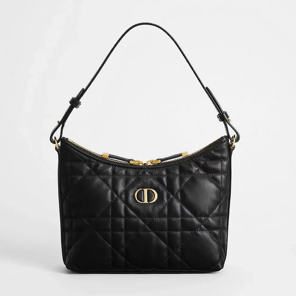 Dior Miss Caro Diorling Mini Bag with Chain Black Macrocannage Lambskin for Women Dior Miss Caro Diorling Mini Bag with Chain Black Macrocannage Lambskin for Women