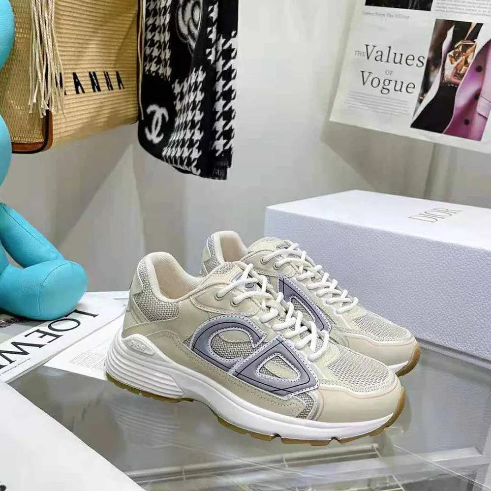 Dior B30 Sneaker Cream Mesh and Technical Fabric for Men Dior B30 Sneaker Cream Mesh and Technical Fabric for Men
