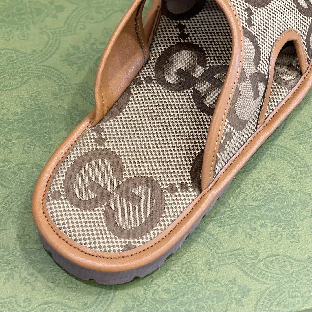 Gucci GG Supreme Slide Sandal Brown And Beige for Men Gucci GG Supreme Slide Sandal Brown And Beige for Men
