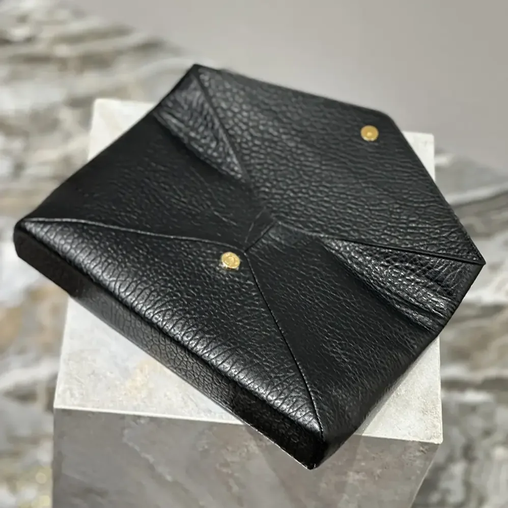 Saint Laurent YSL Cassandre Large Envelope Pouch in Lambskin Black 29cm for Women Saint Laurent YSL Cassandre Large Envelope Pouch in Lambskin Black 29cm for Women