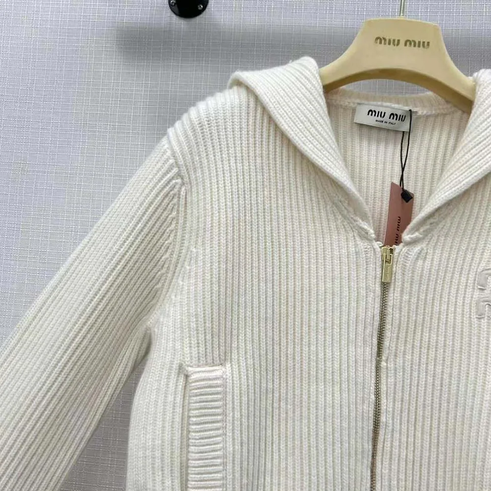 Miu Miu Wool and Cashmere Knit Cardigan-MMF846 for Women Miu Miu Wool and Cashmere Knit Cardigan-MMF846 for Women