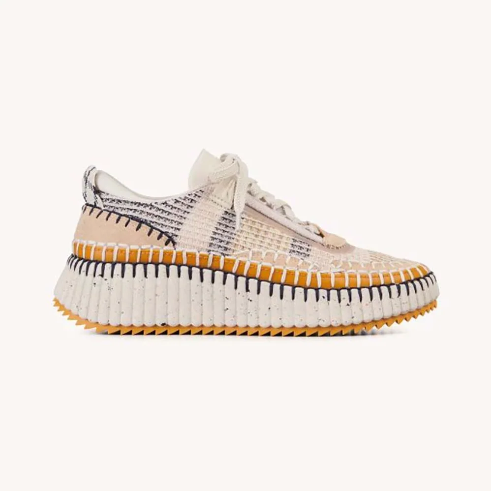 Chloe Nama Sneaker in Recycled Mesh for Women in Beige Chloe Nama Sneaker in Recycled Mesh for Women in Beige