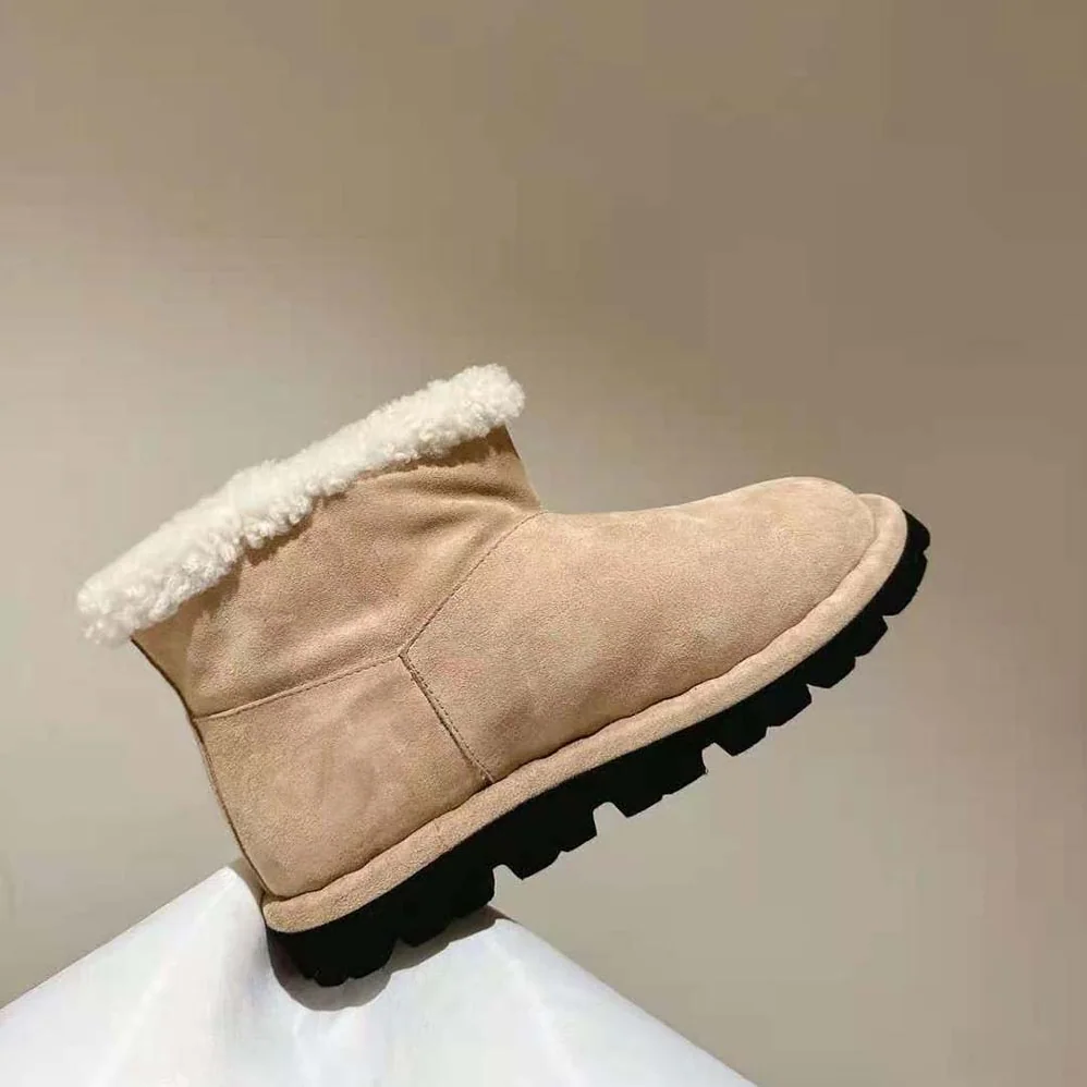 Prada Shearling Booties with Rubber Triangle Logo for Unisex Prada Shearling Booties with Rubber Triangle Logo for Unisex