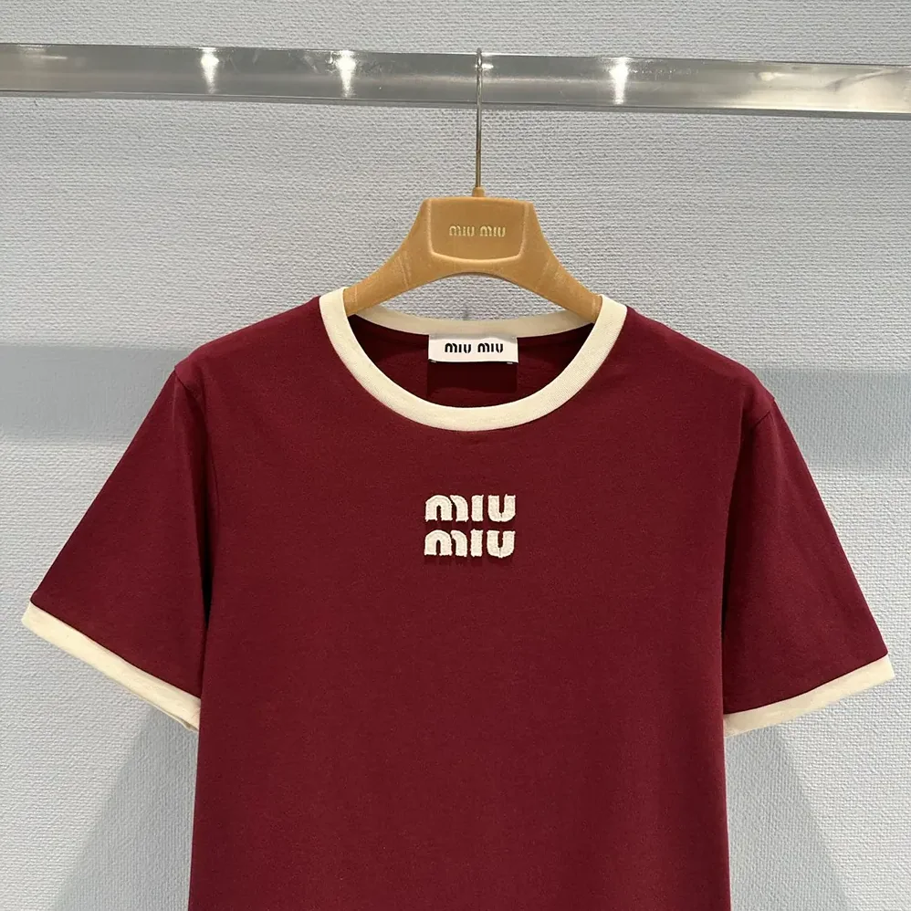 Miu Miu Wool and Cashmere Cardigan for Women in Red Miu Miu Wool and Cashmere Cardigan for Women in Red