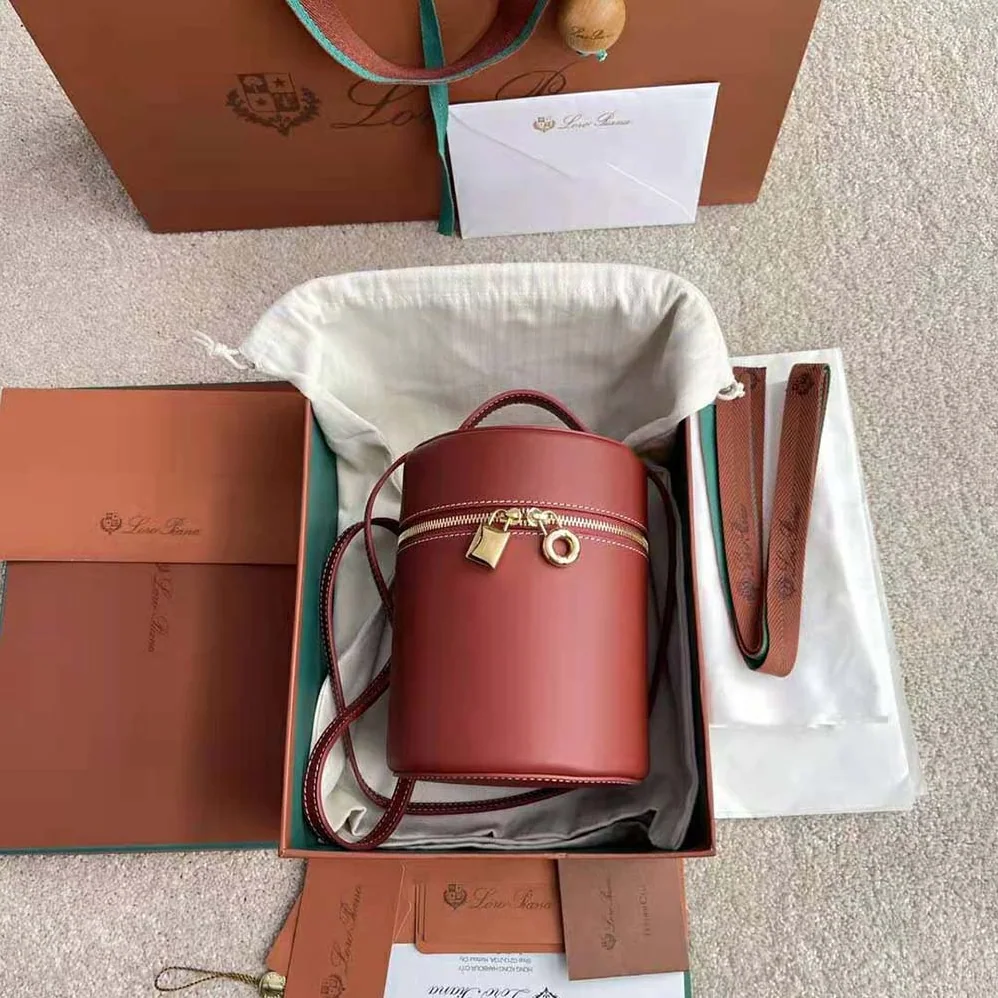 Loro Piana Medium Extra Case in Calfskin Leather for Women in Red Loro Piana Medium Extra Case in Calfskin Leather for Women in Red