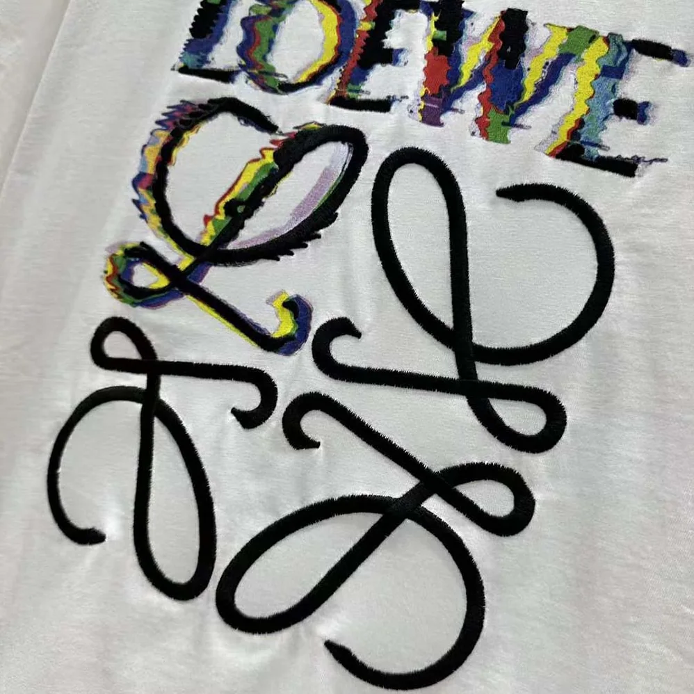 Loewe Glitch Anagram T-shirt in Cotton for Men in White