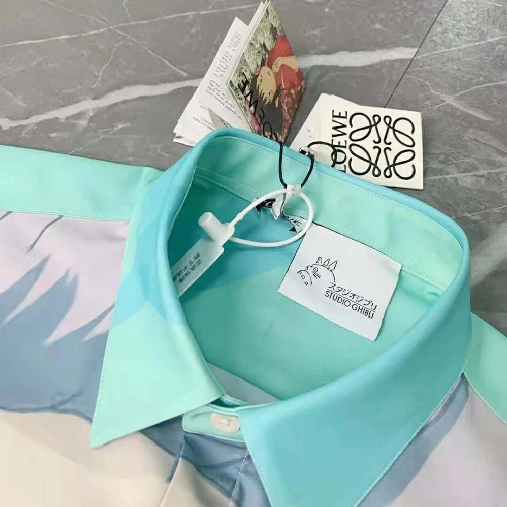 Loewe Chihiro Shirt in Cotton for Women in Lime Loewe Chihiro Shirt in Cotton for Women in Lime