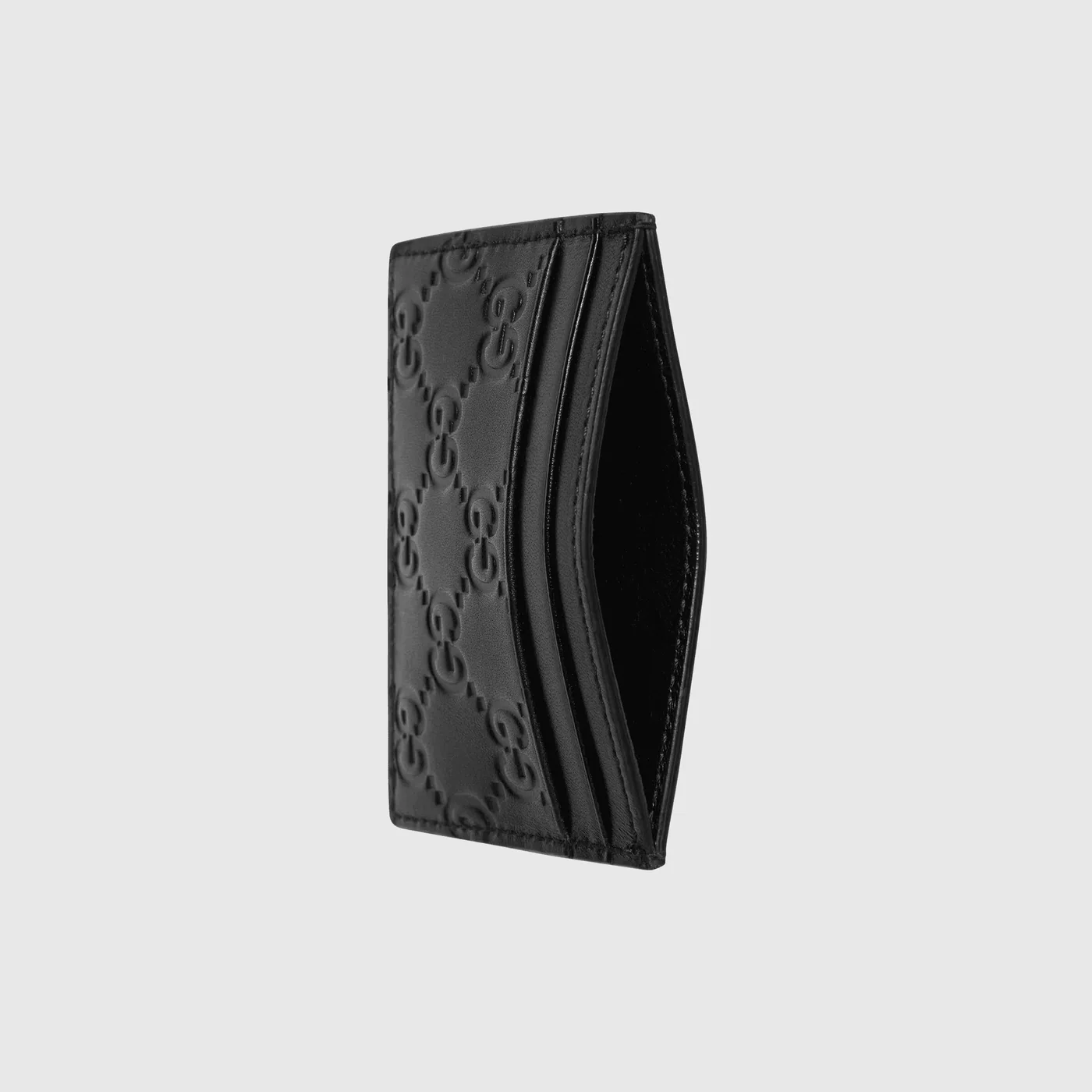 Amazing Signature leather card case Black