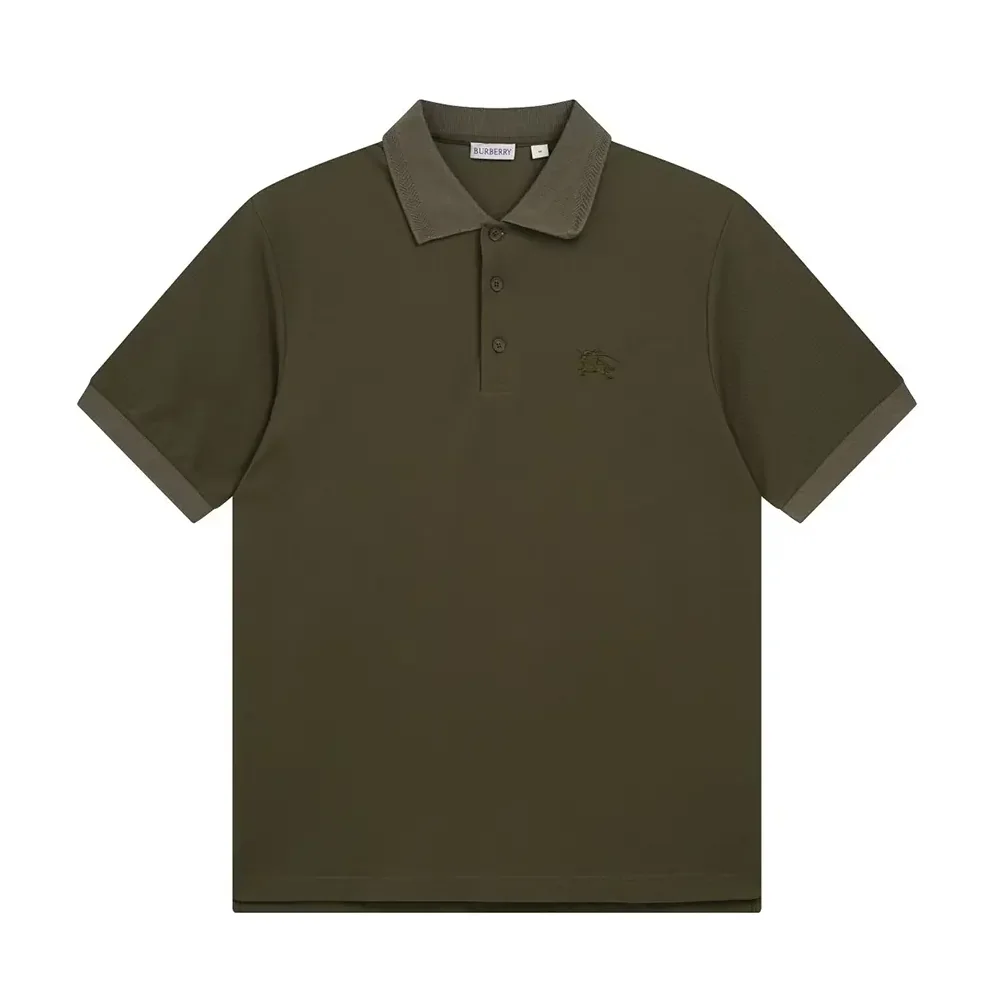 Burberry Cotton Polo Shirt with Equestrian Knight Design for Men