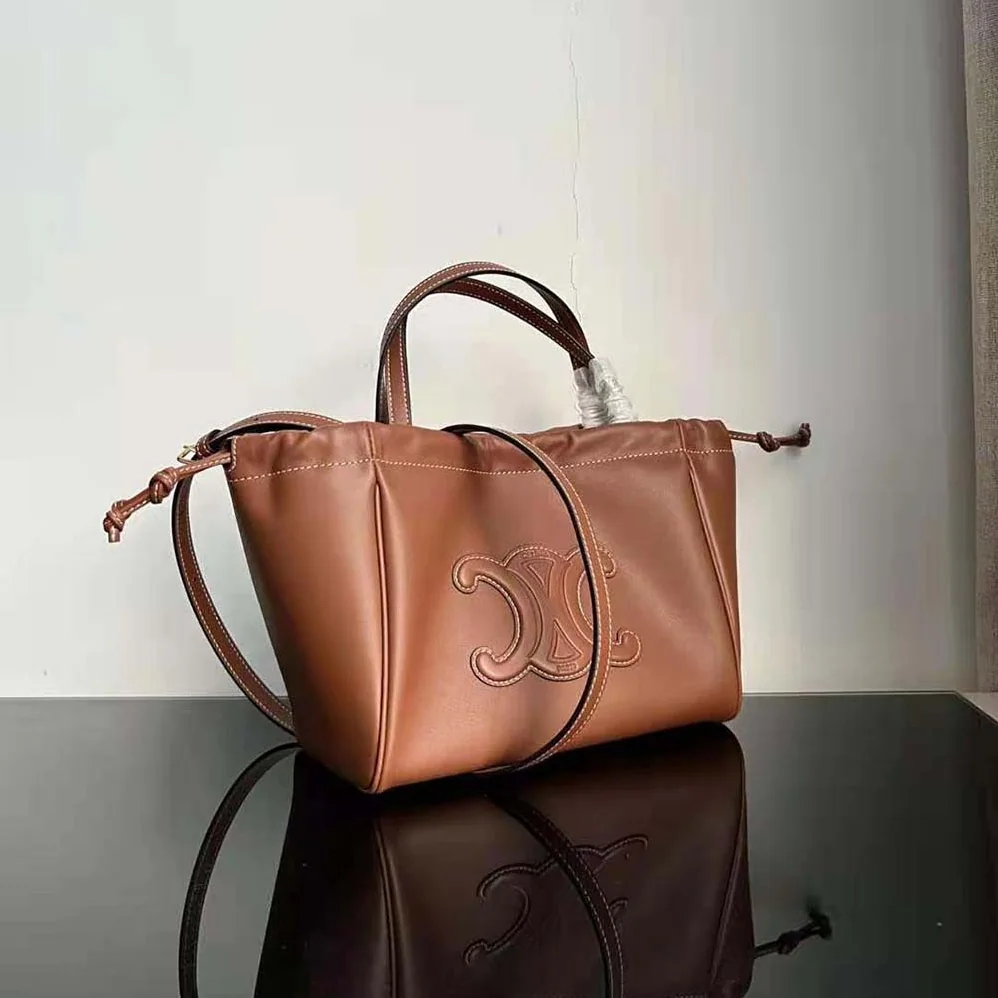 Celine Small Cabas Drawstring Cuir Triomphe in Smooth Calfskin for Women