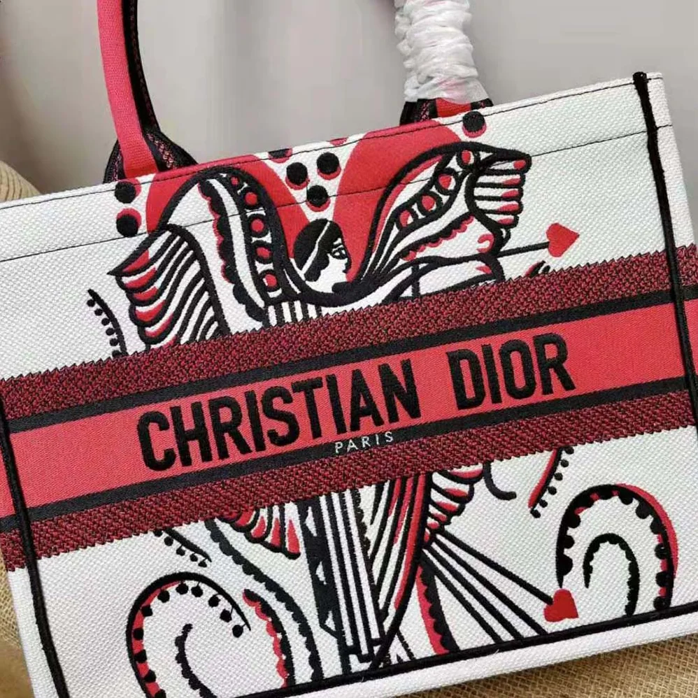 Dior Medium Dior Book Tote Latte Multicolor Cupidon Embroidery for Women Dior Medium Dior Book Tote Latte Multicolor Cupidon Embroidery for Women