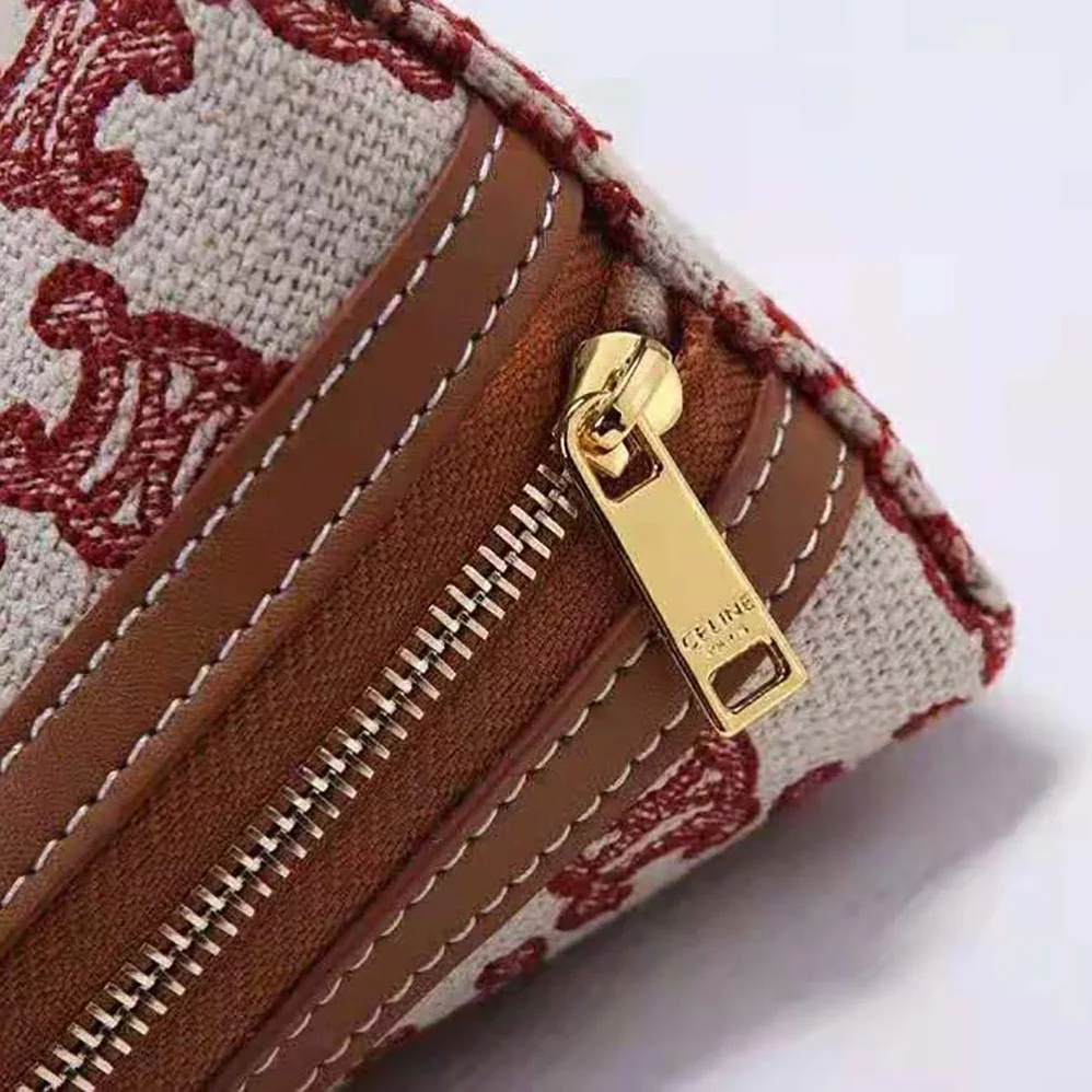 Celine Clutch on Chain in Textile with Triomphe Embroidery for Women Celine Clutch on Chain in Textile with Triomphe Embroidery for Women