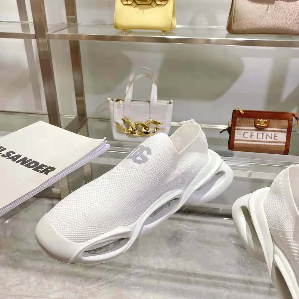 Dolce Gabbana D&G Stretch Mesh Wave Sneakers for Unisex in White