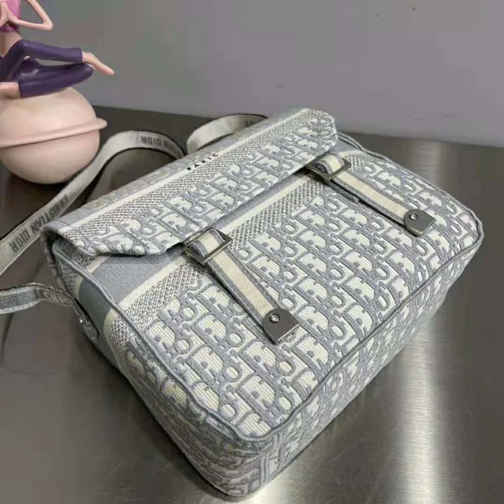 Dior Diorcamp Bag Dior Oblique Embroidery for Men in Silver Dior Diorcamp Bag Dior Oblique Embroidery for Men in Silver