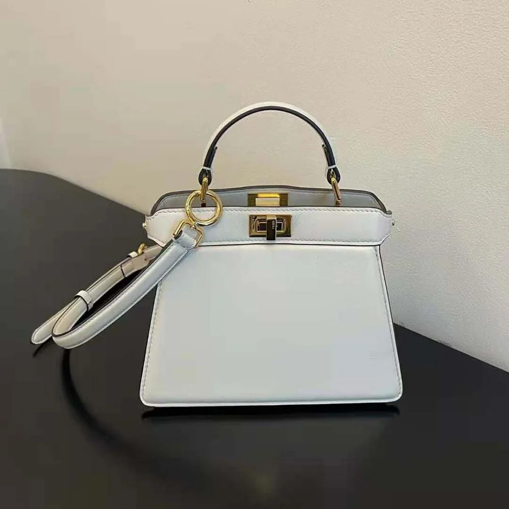 Fendi Peekaboo ISeeU Petite White Padded Nappa Leather Bag for Women Fendi Peekaboo ISeeU Petite White Padded Nappa Leather Bag for Women