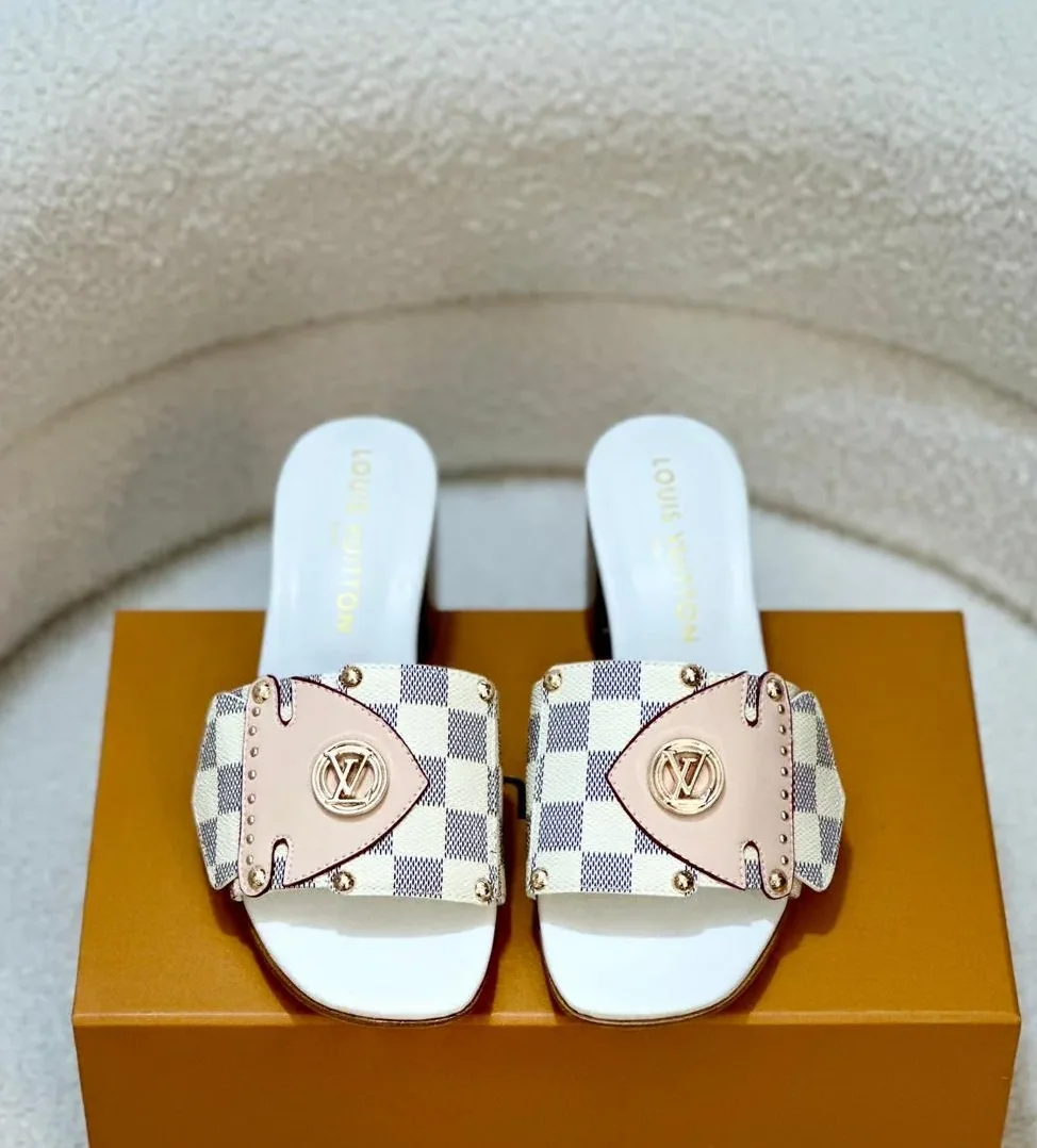 Louis Vuitton LV Frame Mules Damier Canvas Louis Vuitton LV Frame Mules Damier Canvas