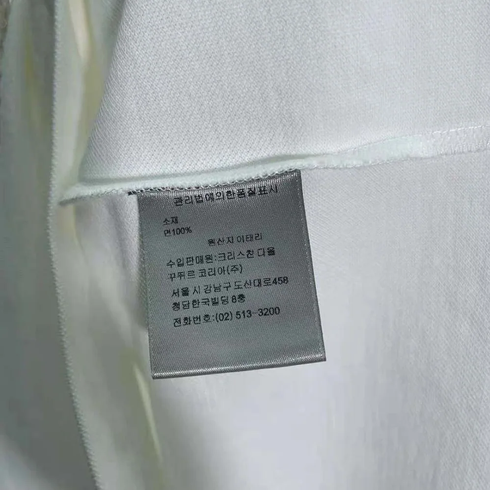 Dior CD Icon Polo Shirt White Cotton Pique for Men