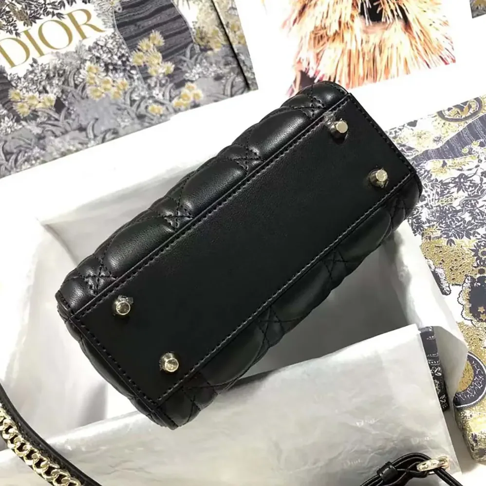 Dior Mini Lady Dior Bag Black Cannage Lambskin for Women Dior Mini Lady Dior Bag Black Cannage Lambskin for Women