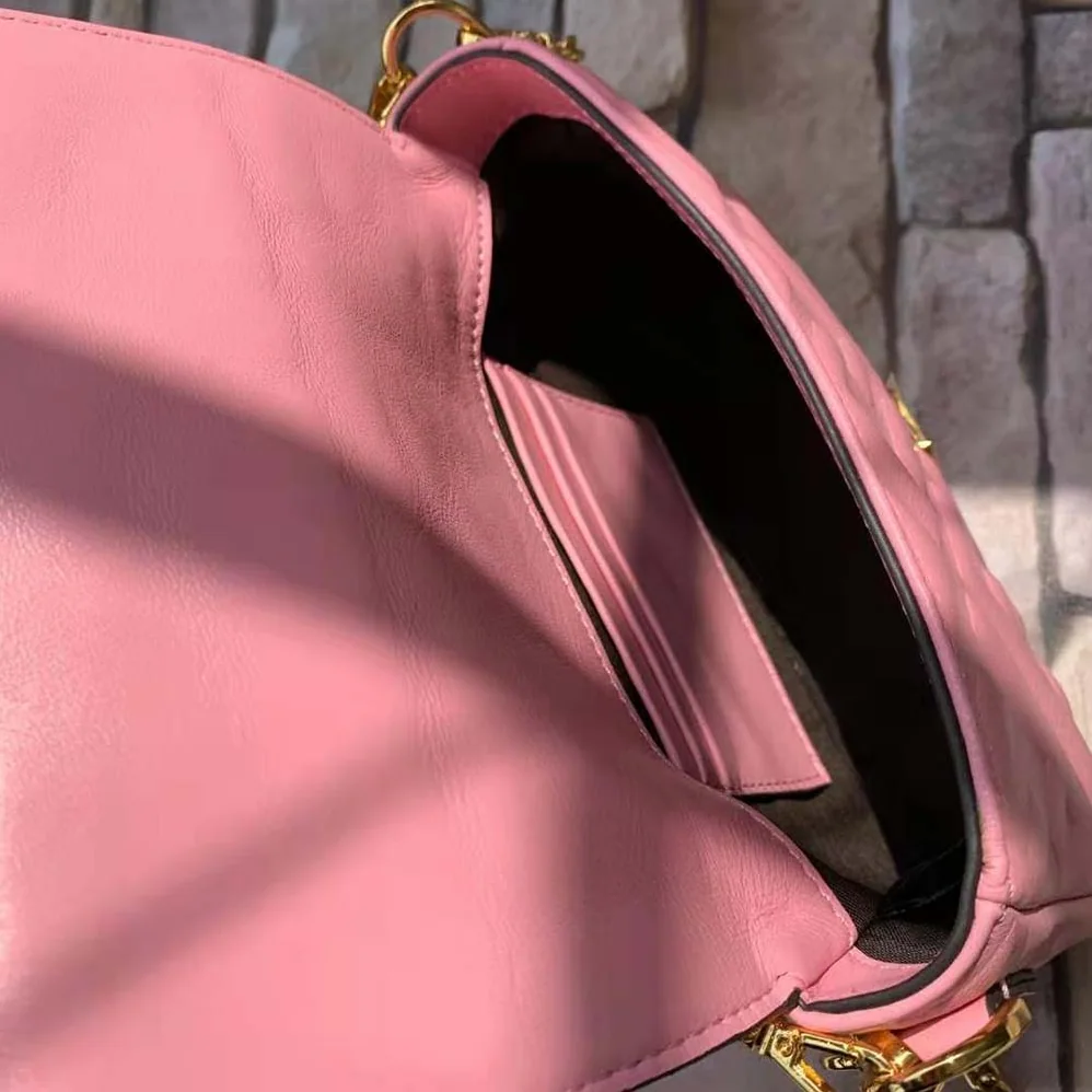 Fendi Baguette Soft Nappa Leather Bag for Women in Pink