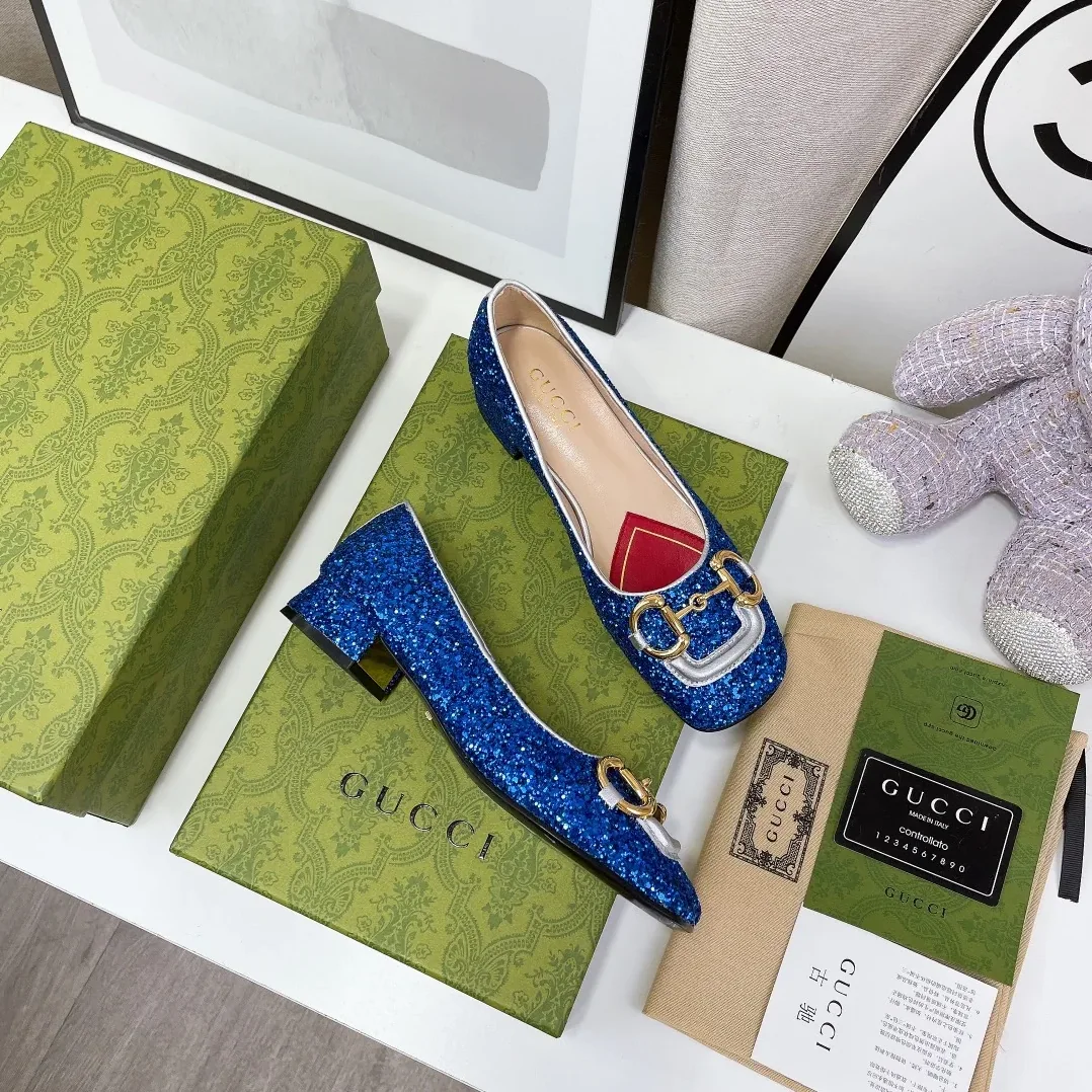 Gucci Lovelight Crystal Ballet Flat With Horsebit Red Gucci Lovelight Crystal Ballet Flat With Horsebit Red