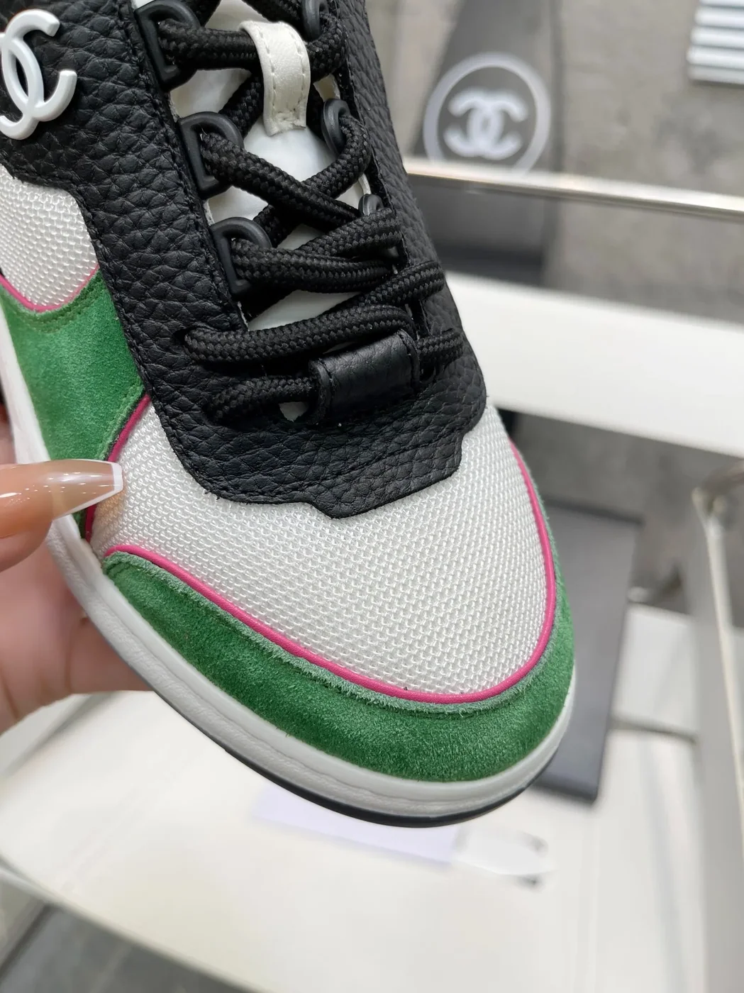 Chanel Sneakers White/Green , Shoes for Women